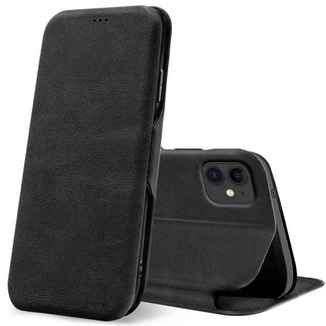 Móvil Funda Protectora Para Apple IPHONE 11 Del Tirón Plegable Libro Estuche