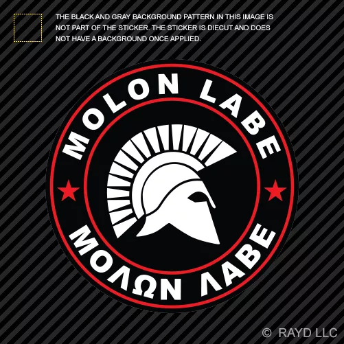 Molon Labe Red Circle Sticker Decal Self Adhesive Vinyl Come Take Them 2A v4d