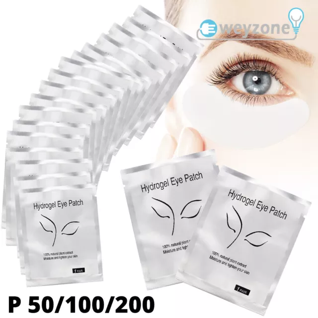 200 Pairs Eyelash Lash Extensions Under Eye Gel Pads Lint Patches Makeup Salon