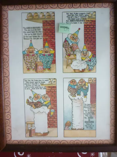 FRAME VINTAGE ADVERTISING POSTER~ARM & HAMMER - Comic strip style 8 x 10