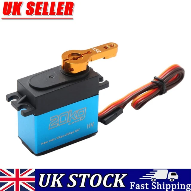20kg Digital Servo 1/8 1/10 1/12 Scale RC Car Manipulator Metal Gear 25t Arms