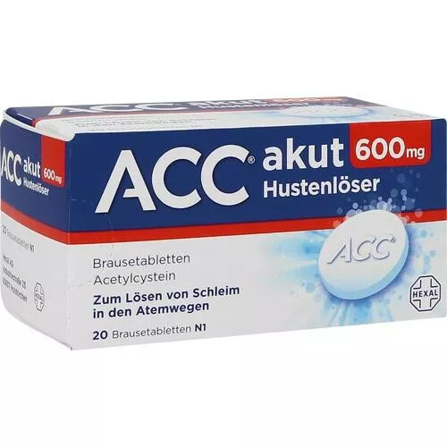 ACC akut 600 mg Hustenlöser 20 St Brausetabletten, PZN 00010808