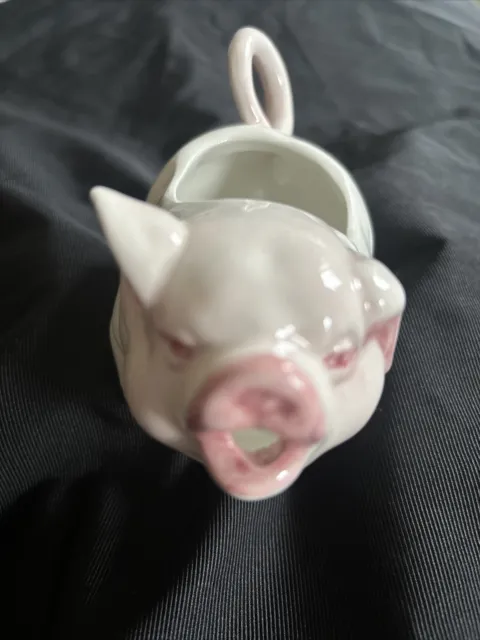 Vintage Meiselman Imports Hand Painted  Ceramic Pig Creamer Made in Italy