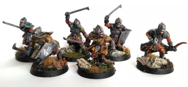 GW - Lotr - Hobbit - Mesbg - Pro painted squad of 6 Uruk Hai scouts - Isengard