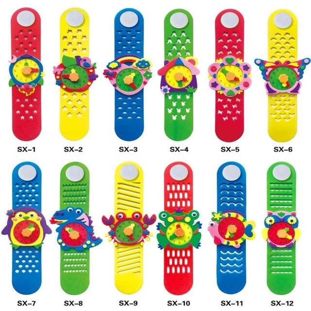 2pcs/4pcs Three-dimensional Sponge Kids DIY 3D EVA Watch   Toy for Children
