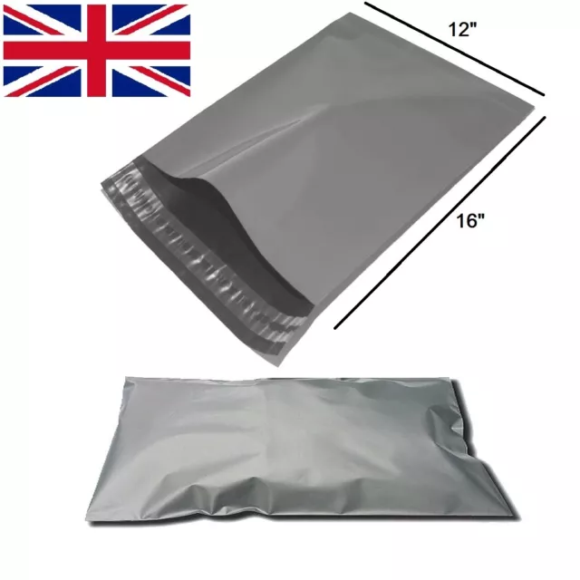 A3 Size - 12" x 16" LARGE Grey Self Seal Mailing Bags Packaging Mailing Postage