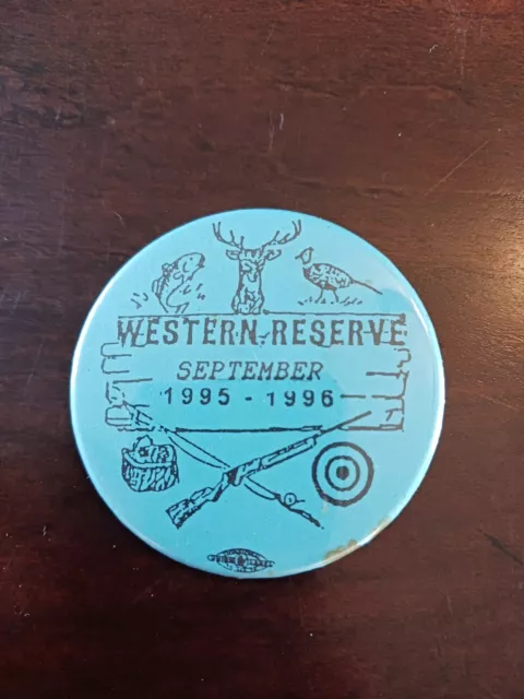 Western Reserve Fish And Game Pin, September 1995 1996, Blue, Mercer Pa
