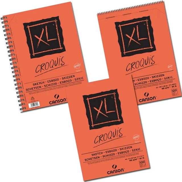 CANSON Bloc Spiralé Croquis XL RECYCLED A4 160g 50 Feuilles X1 - Tout