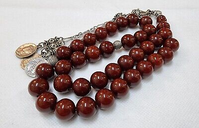 HQ Handmade Sandalous Bakelite Islamic Prayer Rosary 35 Beads Tasbih #MTH012 6