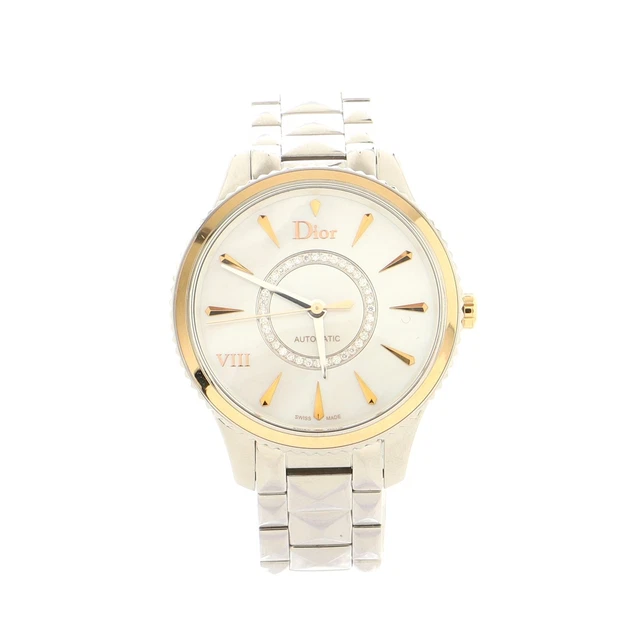 Christian Dior VIII Montaigne Automatic Watch Stainless Steel with Rose Gold and