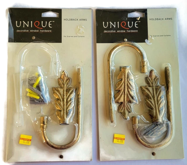 Unique Holdback Arms Hardware for Curtains Drapes One Pkg is Brand New Other Not