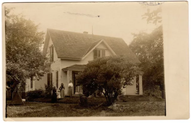 Walton NY -OLD HOME & HAMMOCK- RPPC Postcard