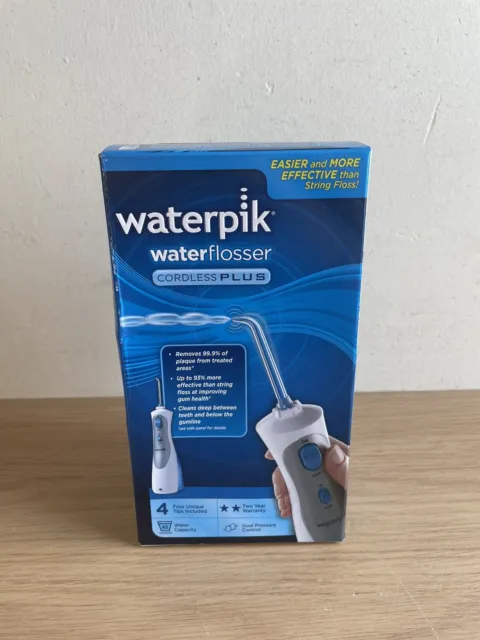 Flosser de agua inalámbrico Waterpik Plus WP450-Reino Unido - blanco ***NUEVO****