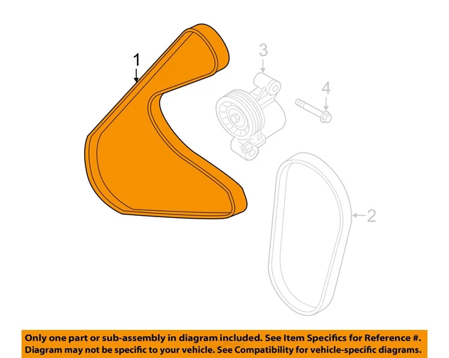 FORD OEM 1220 EcoSport,Focus Cooling Belts PulleysSerpentine Belt