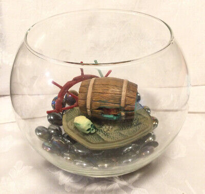 Vintage Glass Fish Bowl Small Plant Terrarium 3.5” X 5.5”