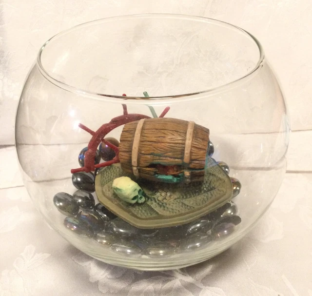 Vintage Glass Fish Bowl Small Plant Terrarium 3.5” X 5.5”