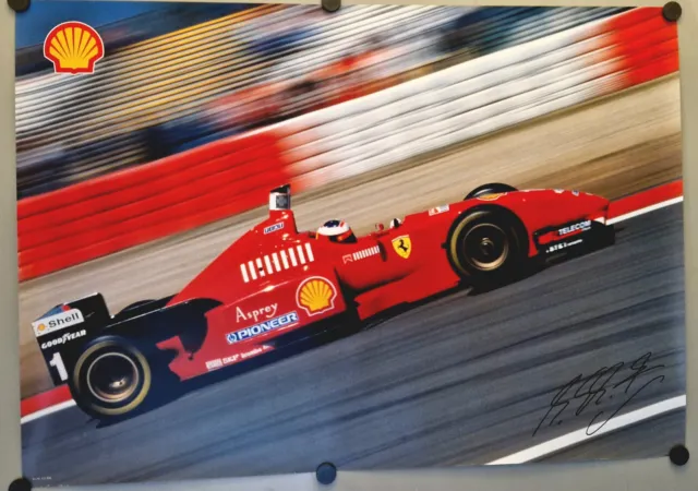 Formel 1 Poster Ferrari F1 1996 Michael Schumacher #1 Grösse Ca. 85 X 60 Cm