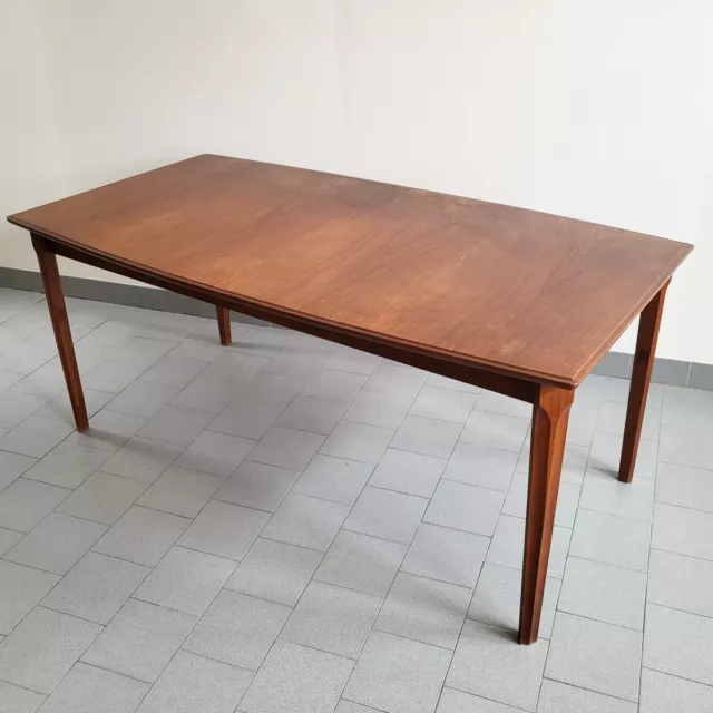 Tavolo Da Pranzo Scandinavi Danese Vintage 1960 IN Teak 12 Persone 60S 1960S