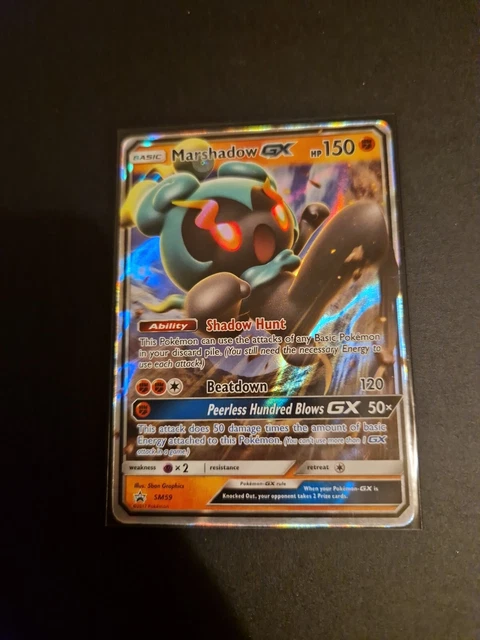 Marshadow GX SM59 Black Star Promo Pokemon Half Art Holo Ultra Rare Mint