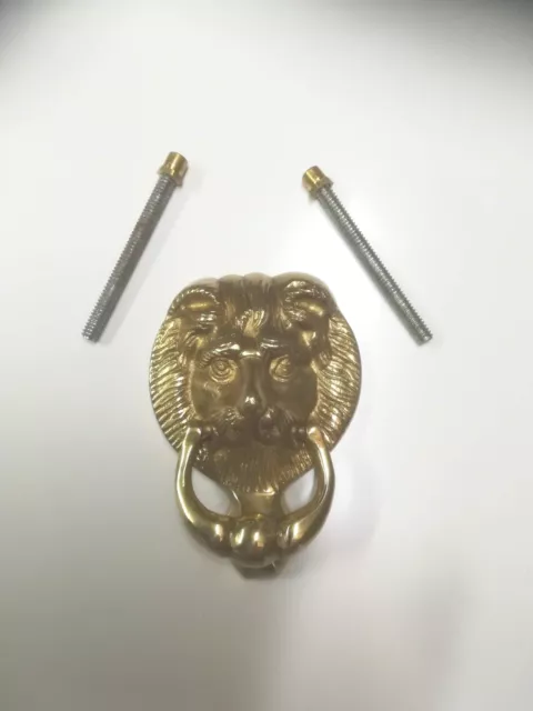 Brass - Gold Door Knocker Lion Head 100mm 4 inches