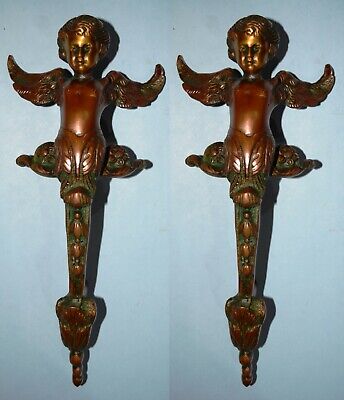 Handmade Winged Girl Door Handle Pair Brass Housewarming Angel Door Pull EK849
