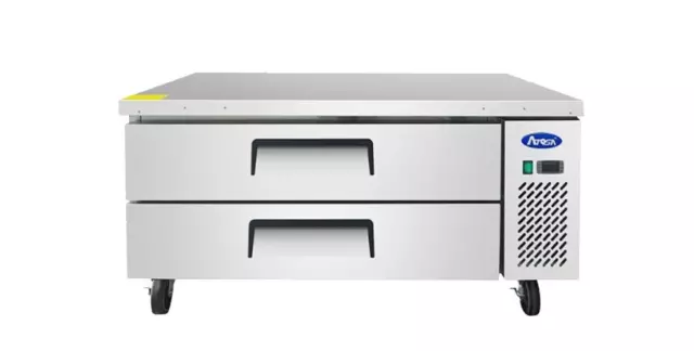 Atosa MGF8450GR 48" 2 Drawers Chef Base Stainless Steel Refrigerator 7.7 cu. ft.