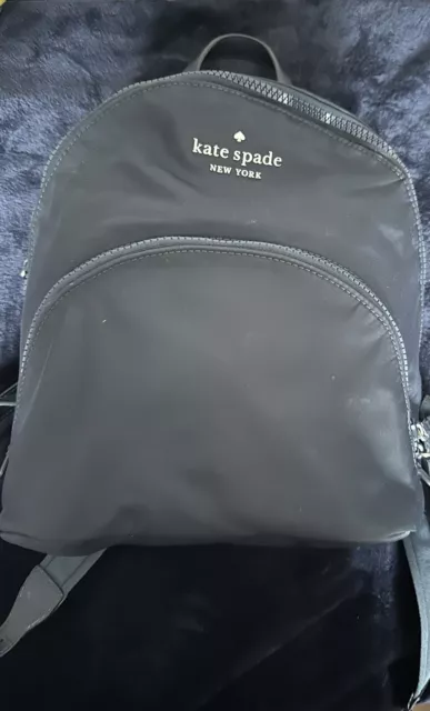 KATE SPADE MINI Backpack Purse Womens Bag Shiny Navy Blue Zip $18.00 ...