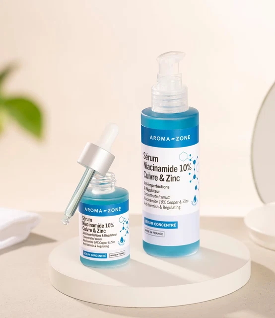Sérum Visage Niacinamide 10% Vegan - Aroma Zone - 30ml - Pour Peaux Grasses Et Imperfections