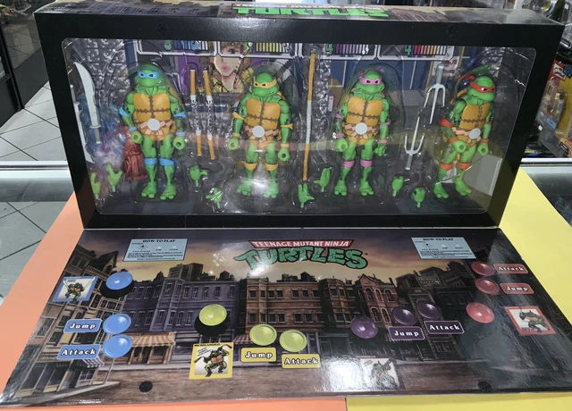 NECA Teenage Mutant Ninja Turtles Arcade 4 Pack SDCC Comic Con Authentic 2016