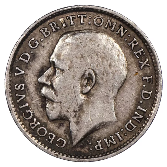 UK 3 Pence 1919 George V Silver Maundy Coinage KM.813 Sp.4015 Coin