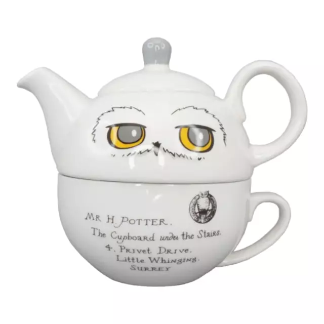 Officially Licensed Half Moon Bay Harry Potter Hedwig Owl Ceramic Tea for One