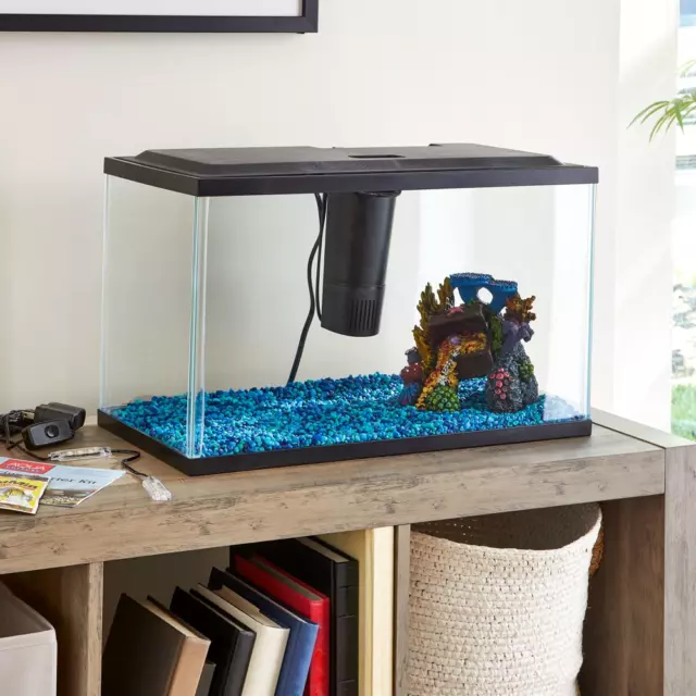 Aqua Culture 5 Gallons Fish Tank Aquarium Starter Kit with Led & Tetra Filter