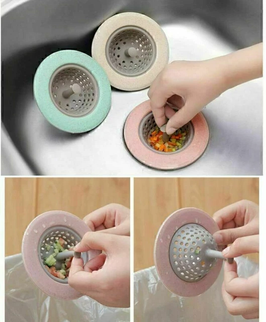 Spülbecken Sieb Mit Snap-Button - Abnehmbarer Silikon Abflussfilter Für Saubere Hände