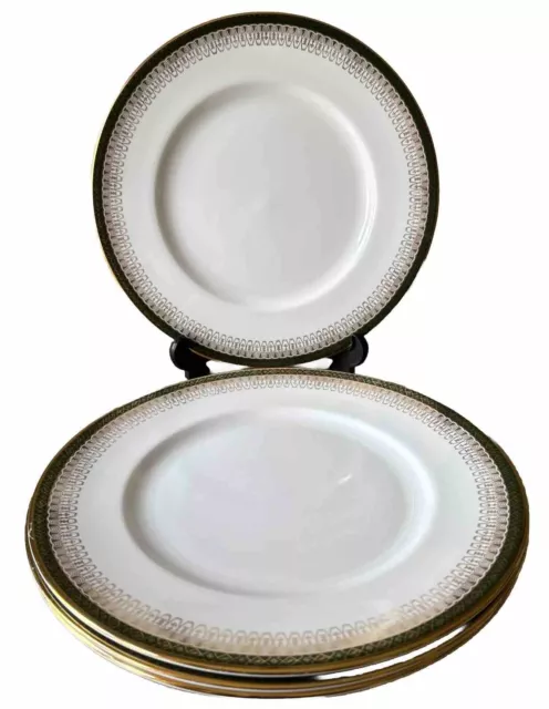 ROYAL GRAFTON MAJESTIC GREEN ~ 4x Dinner Plates