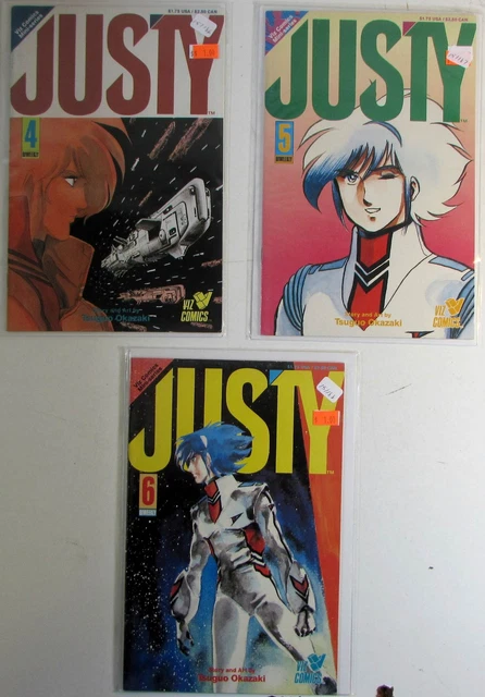 Justy Lot of 3 #4,5,6 VIZ Media (1989) NM- 1st Print Comic Books