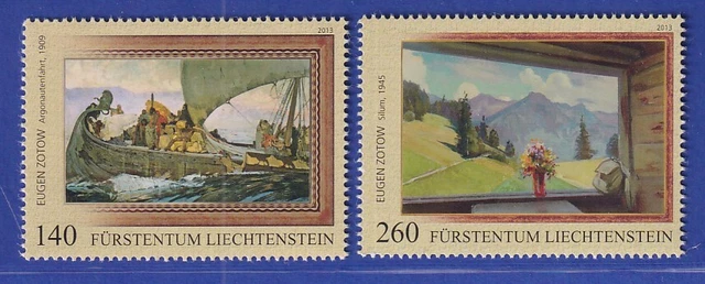Liechtenstein 2013 Todestag von Eugen Zotow Maler  Mi.-Nr. 1690-91 **
