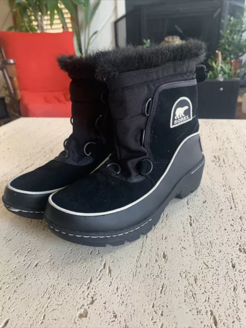 Sorel Tivoli III Women’s 5.5 Black Suede Leather Waterproof Winter Boot No Laces