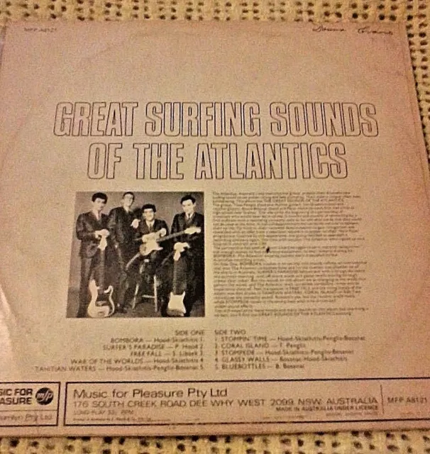 The Atlantics Great Surfing Sounds Vinyl Lp 1970 Orig Australian Press Mfp A8121 3