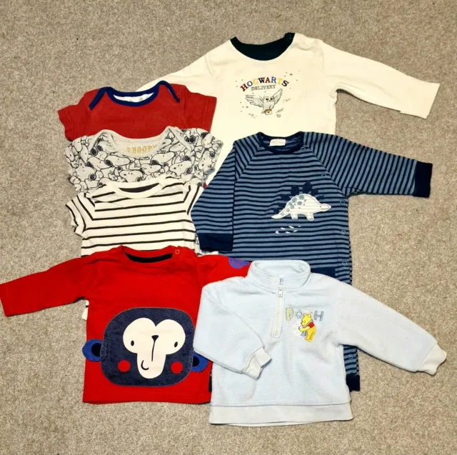 Baby Boy Clothes Bundle  3-6 mths.Sleepsuits,bodysuits, T-shirt long-sleeve.Used