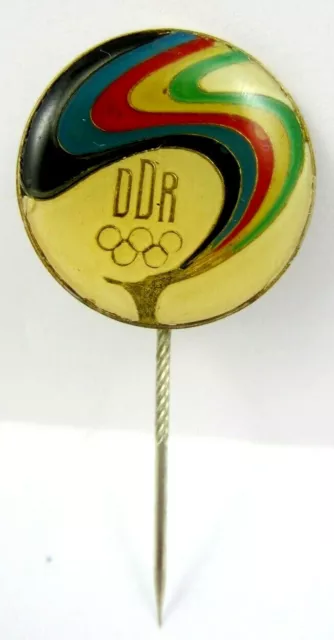 East Germany NOC DDR  National Olympic Committee Pin Badge 1970s Generic