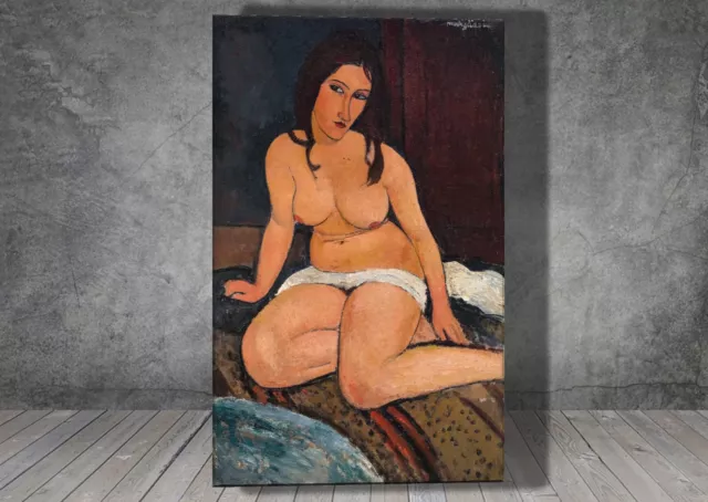 Amedeo Modigliani Seated Nude Nude CANVAS PAINTING ART PRINT 1884