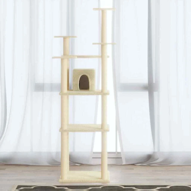 Arbre à chat avec griffoirs en sisal Crème 171 cm