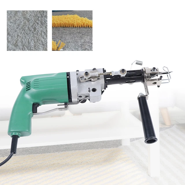 Pistola eléctrica de mechón alfombra 240 W pila cortada alfombra tejido bandada 2400 rpm máquina flexible