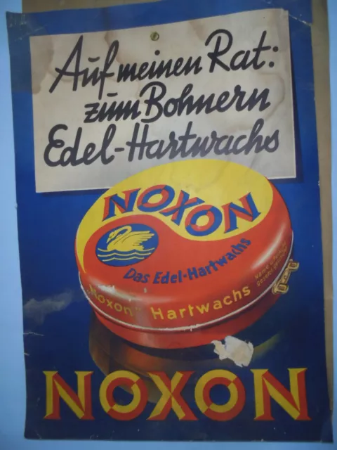 31004 Reklame Plakat NOXXON Bohnerwachs Edel  Hartwachs 35x50cm Vorkrieg poster