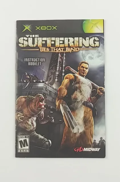The Suffering Ties That Bind Original XBOX Instruction Manual Booklet Only