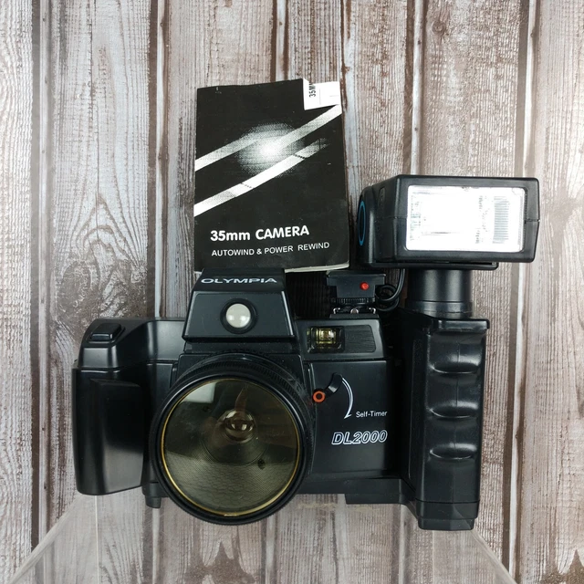 OLYMPIA 35MM DL2000 35mm FILM CAMERA W/Flash Attachment £15.07