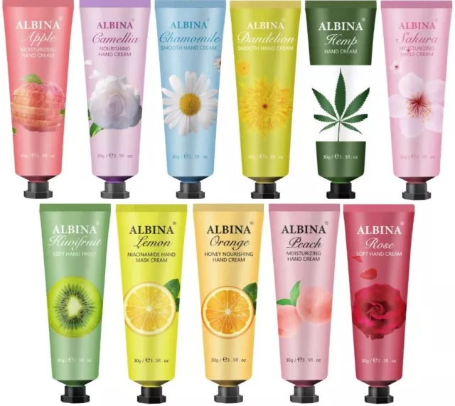 ALBINA 11 Flavours Hand Cream Cracked Dry Skin Anti Aging Moisturiser 330 ml