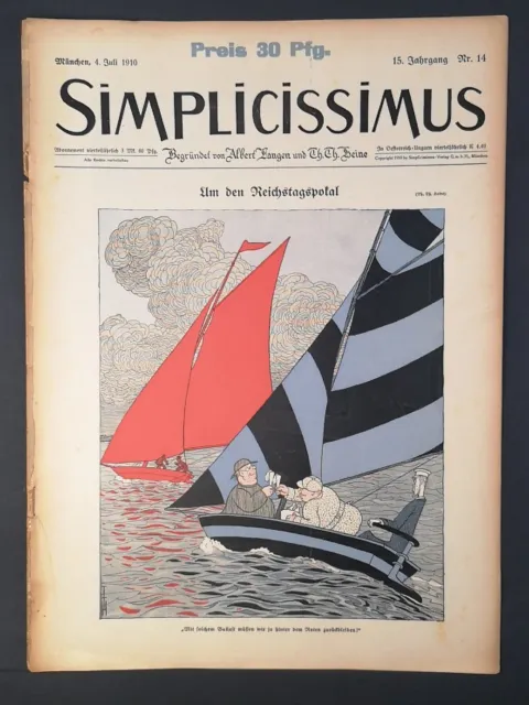 Simplicissimus: Illustrierte Wochenschrift. 15. Jahrgang. Nr. 14, 4. Juli 1910.