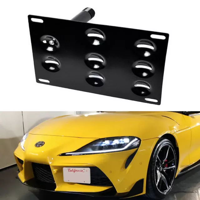 JDM FRONT BUMPER Tow Hook License Plate Bracket For 2018 Toyota