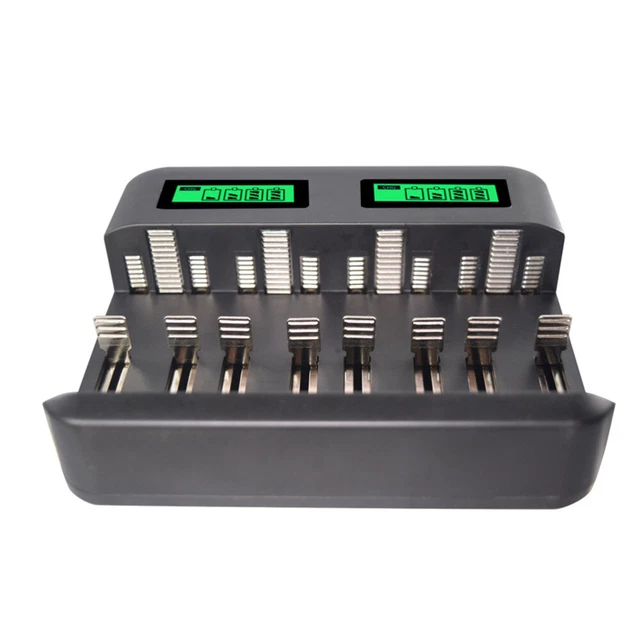8 Slots C D Battery Charger Cargador Usb Portable Universal